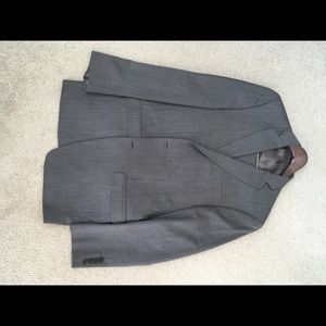Grey pinstripe suit